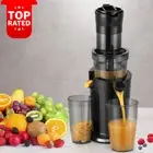 Slow Juicer Cold Press Fruit Extractor Vegetable Processor 200W Black