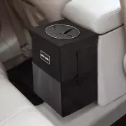 Collapsible Portable Car Trash Can with Lid - 2.6 Gal Large Capacity