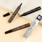 4 Tip Head Eyebrow Tattoo Fork Pen Microblading Brow Enhancer Waterproof y
