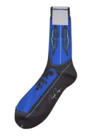 VK Nagrani NWT Dress Socks 100% COOLMAX Mid Calf One Size in Blue Made in Italy