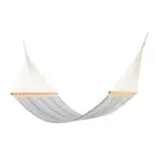 Castaway Fabric Hammock Bed Polyester Mildew+Weather Resistant in Blue Stripe