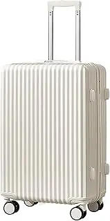 [Ｗoowayo] Carry On Luggages Suitcase ABS Hard Shell Suitcases with Wheels Wet and Dry Separation Pocket Lightweight Luggage Luggage Suitcases (White 24 inch)