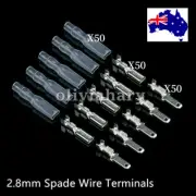 150pcs 2.8mm Electrical Wire Terminal Spade Crimp Connectors & Insulation Sheath