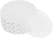 ULTECHNOVO 280sheets Round Floral Pattern Paper Doilies Reusable Greaseproof Baking Mats for Cakes Pastries and Snacks Easy Cleanup High Oil Absorption for Catering