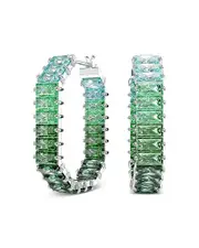Swarovski Matrix Crystal Oval Hoop Earrings