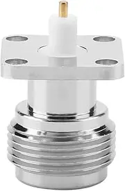 N Female Jack RF Coaxial Connector with Flange, 2pcs for Easy Installation