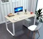 Computer Desk White Wood & Steel Modern Design AU Stock Fast Post