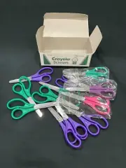 Brand New Vintage Set 12 Crayola Blunt Tip Scissors 1996 Binney & Smith 69-3018