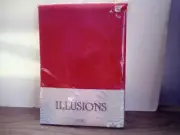 New Illusions Bardwil Red Oblong Tablecloth 60" by 102"