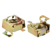 M12 Cage Nuts for Server Rack Cabinet, Carbon Steel Yellow Zinc Plated, 20 Pcs