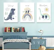 [Namly Design] Posters - Dinosaurs / Let's go on an Adventure / Set of 3
