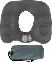 PTMTFYL Inflatable Donut Seat Cushion, Hemorrhoid Pillow for Hemorrhoid, Tailbone Pain, Bed Sore (Grey)