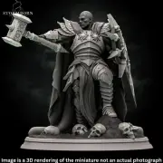Invictis Lighthammer Paladin Miniature 3D Printed Gift for DnD Pathfinder TTRPG