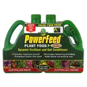 Powerfeed PLANT FOOD 2X2L Value Pack HOSE-ON Fertiliser Australian Made