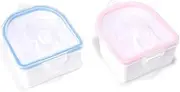 Rolabling 2 PCS Nail Soaking Bowl Nail Soak Off Bowl Acrylic Nail Remover Tool Acetone Nail Polish Remover Bowl Nail Soaker Tray Manicure Tool