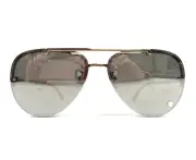 Versace Sunglasses MOD.2231 1252/6G Gold Half Rim Aviator w/ Gray Mirror Lenses