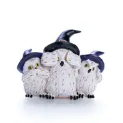 Mystical Worlds 3 Wise Snowy Owls Figurine Home/Room Decor 12.7x9.3cm White