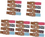 [OATIPHO] 5sets Multi- Boys and Girls Elastic Belts Stretchy Waist Belts for Girls Boys Easy to Adjust 4pcs*5
