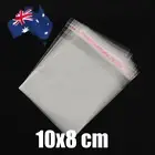 100pcs 10 x 8 cm Clear Self Adhesive Sealable Plastic Bags Cellophane