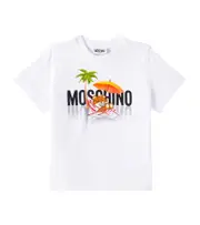 [Moschino Kids] Moschino Kids Teddy Bear cotton jersey T-shirt Y 14 white