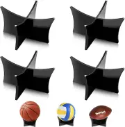 Basketball Holder, Acrylic Ball Stand Holder, 4 Pieces Basketball Stand Holder