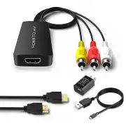 HDMI to RCA Converter, HDMI to Older TV for Apple TV, Roku, Fire Stick, DVD, Blu