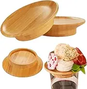 GEUGECY 2024 New Wine Glass Charcuterie Board Topper, Appetizer Plate for Family Gatherings, Restaurants