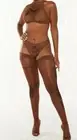Savage X Fenty Tattooed Tricot Teddy and Inked Up Stay Up Thigh High Stockings