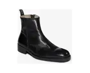 ALLSAINTS Mens Black Comfort Seth Square Toe Block Heel Zip-Up Leather Boots Shoes 46