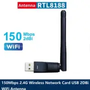 150Mbps 2.4G -RT8188 Wireless Card USB 2DBi WiFi Antenna LAN Adapter