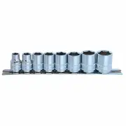 SP Tools SP20233 - Socket Set 3/8" Drive 8 Piece SAE C/W Socket Rail