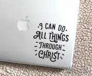 I Can Do All Things Through Christ Decal - Philippians Bible Verse Vinyl Sticker