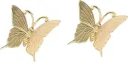 ETHZZLE 2pcs Butterfly Knobs Brass Pull Handle Decorative Drawer Pulls for Cabinets Stylish Cabinet Handles Elegant Furniture Hardware for Wardrobe Dresser and Bathroom Decor