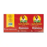 Sun-Maid California Sun-Dried Raisins - (6 Pack) 1 oz Snack-Size Box