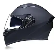 Modular Flip Up Motorbike Helmet ECE Approved Motorcycle Full Face Helmets with Double Visor Motorcross Moped Street Crash Helmet for Adult Men Women A,XL=61-62CM
