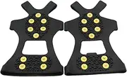 [NGUMMS] Ice Shoes Grippers | Ice Cleats for Shoes and Boots with 10 Tooth | Anti Slip Shoes and Boots Steel Nails for Winter Outdoor Hiking Mountaineering Skiing Walking