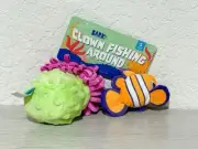 Bark Box Clown Fishing Around Coral Ruff Nemo Fish Plush Size S 2 Pc Dog Toy NWT