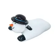 Winter Snowman Snow Tube Inflatable Snow Sled Double Handles Ski Board for D8L0