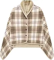 Wearable Blanket, Flannel Warm Cozy Blanket, Giant Blanket Shawl, Poncho Throw With Buttons, Comfy Flannel Blanket, Soft Warm Blanket For Sofa, Cozy Blanket Shawl, Exquisite Loungewear Blanket