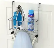 SimpleHouseware Wall Mount Ironing Board Holder Over The Door Hanger, Chrome