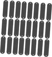 SMASOLO 100Pcs DIY PU Leather Clothing Labels Durable Handmade Tags for Jeans Hats Bags Easy to Personalize Strong and Versatile Indentation Tags for Crafting and Sewing