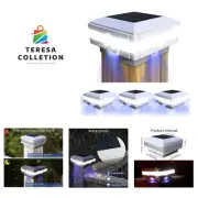 Solar Post Cap Light, 52 LEDs 160 Lumen 4x4 Solar Post Lights Waterproof for...