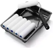Bates- Paint Roller Kit, 9 Pcs, 6-Inch Foam Paint Roller Tray, Paint Roller Set