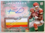 KNILE DAVIS CHIEFS AUTO JUMBO PATCH ROOKE RC CARD 2013 INCEPTION TOPPS 12/75