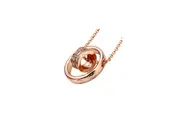 Crystals from SWAROVSKI Rose Gold Plated Eternity Ring Necklace