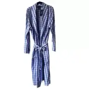Polo Ralph Lauren Blue Plaid Belted Cotton Lightweight Robe NWT SMALL/MEDIUM
