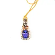 Le Vian 14k rose gold tanzanite and diamond pendant $3999 retail