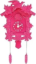 Quartz Cuckoo Clock Black Forest House with Cuckoo Call and Musical Mechanism, Cuckoo Clock Cuckoo Clock Real Wood, Pink