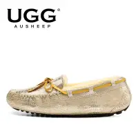 在飛比找Yahoo!奇摩拍賣優惠-100％原廠 AUSHEEP UGG豆豆鞋女 新品秋冬季羊皮