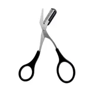 1PCS Black Professional Stainless Steel Eyebrow Grooming Shear Scissors with ...